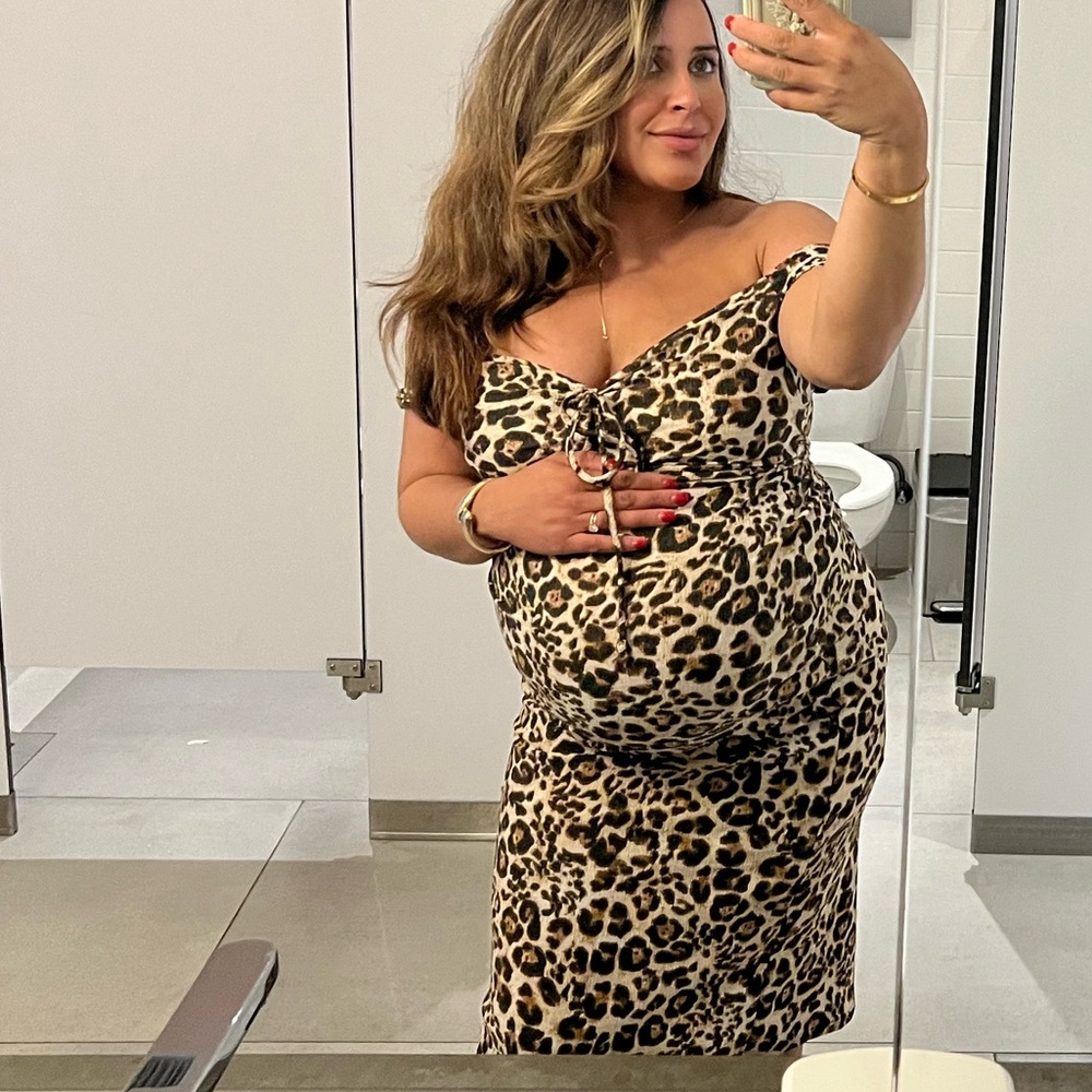 Leopard Print Maternity Dress